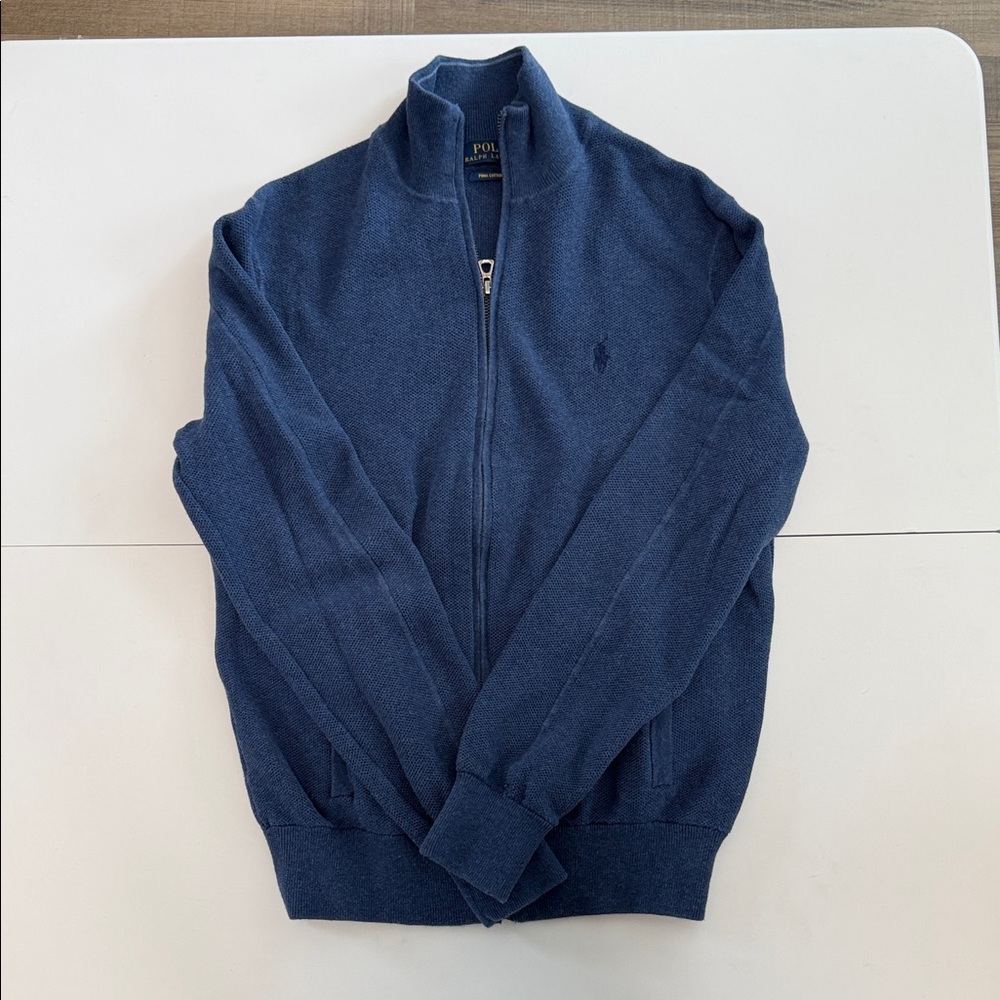 Polo by Ralph Lauren Men's Navy Zip-Up Sweater